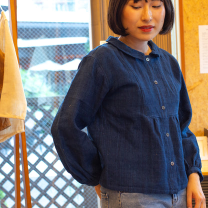 lana blouse / indigo dye