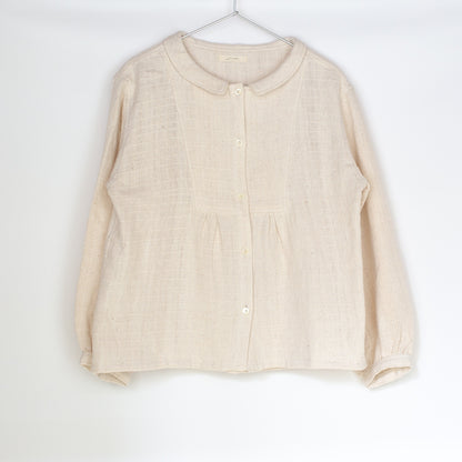 lana blouse / unbleached (line pattern)