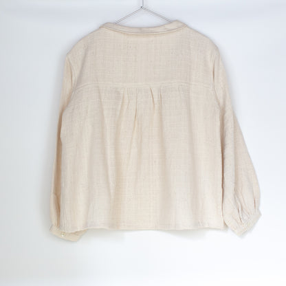 lana blouse / unbleached (line pattern)