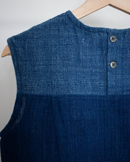 lyn no-sleeve top 藍染