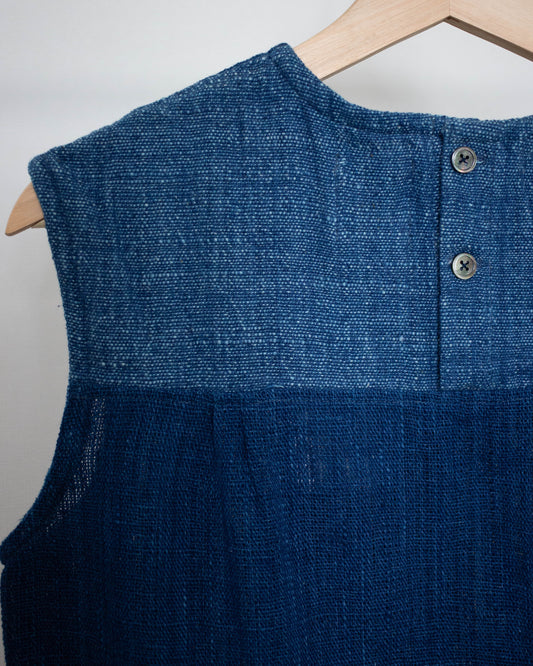 lyn no-sleeve top 藍染