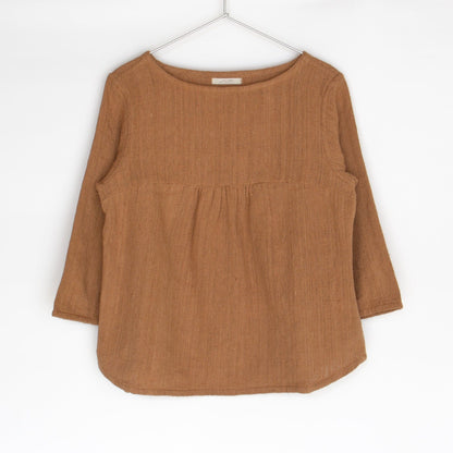 namu tops / long sleeve / brown cotton