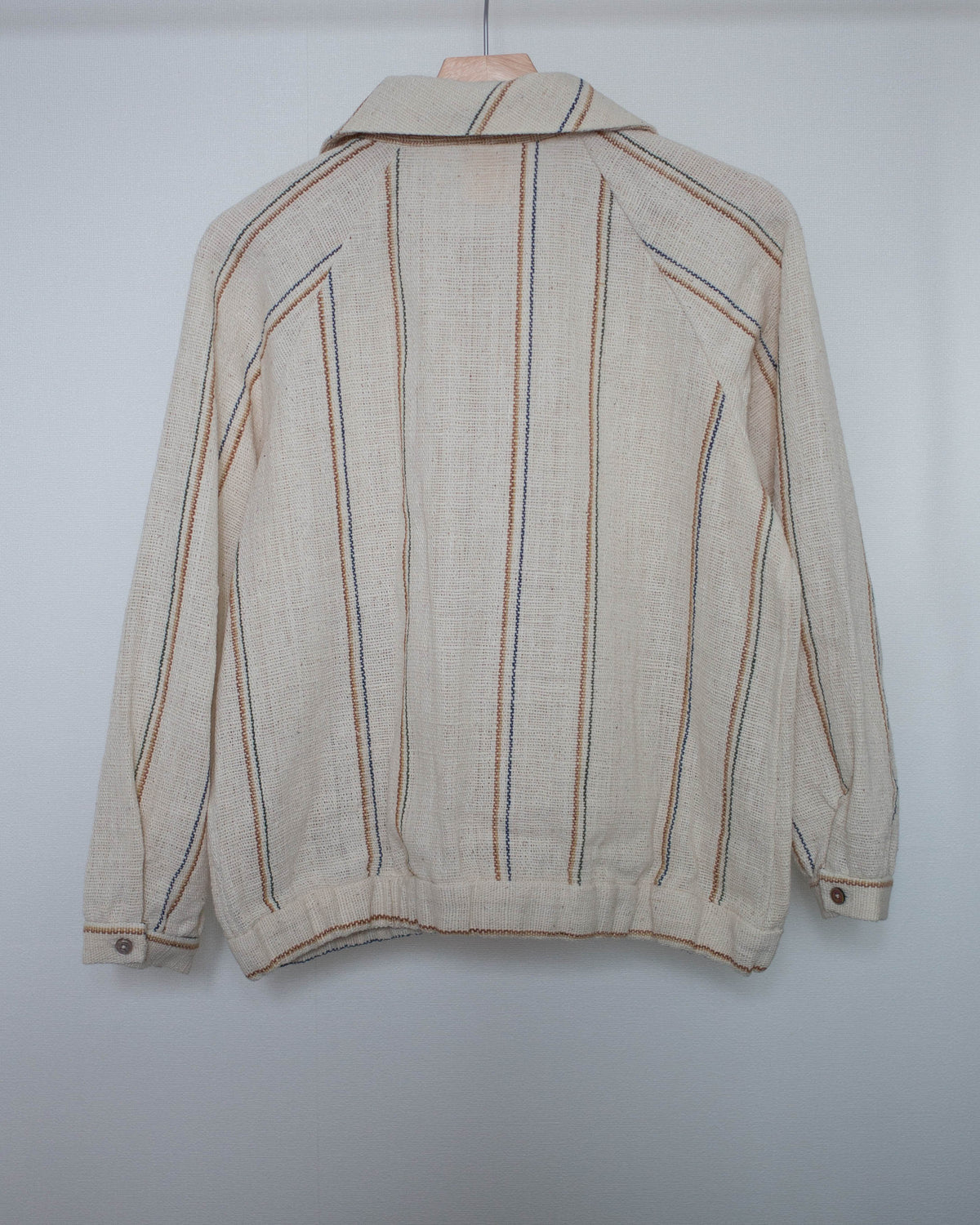 piik blouson 生成りの彩りストライプ