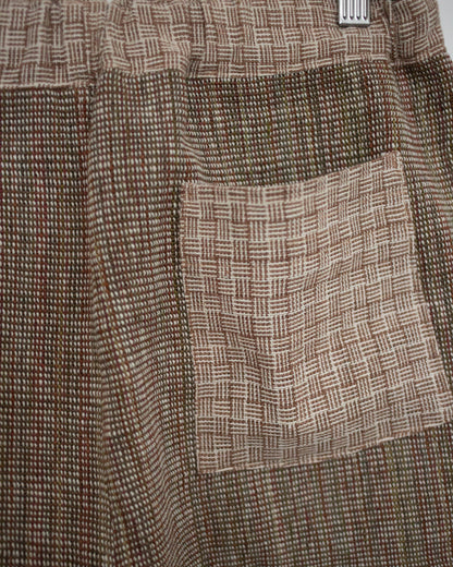 ［unisex］senn tampan pants 茶色のグラデーション織り