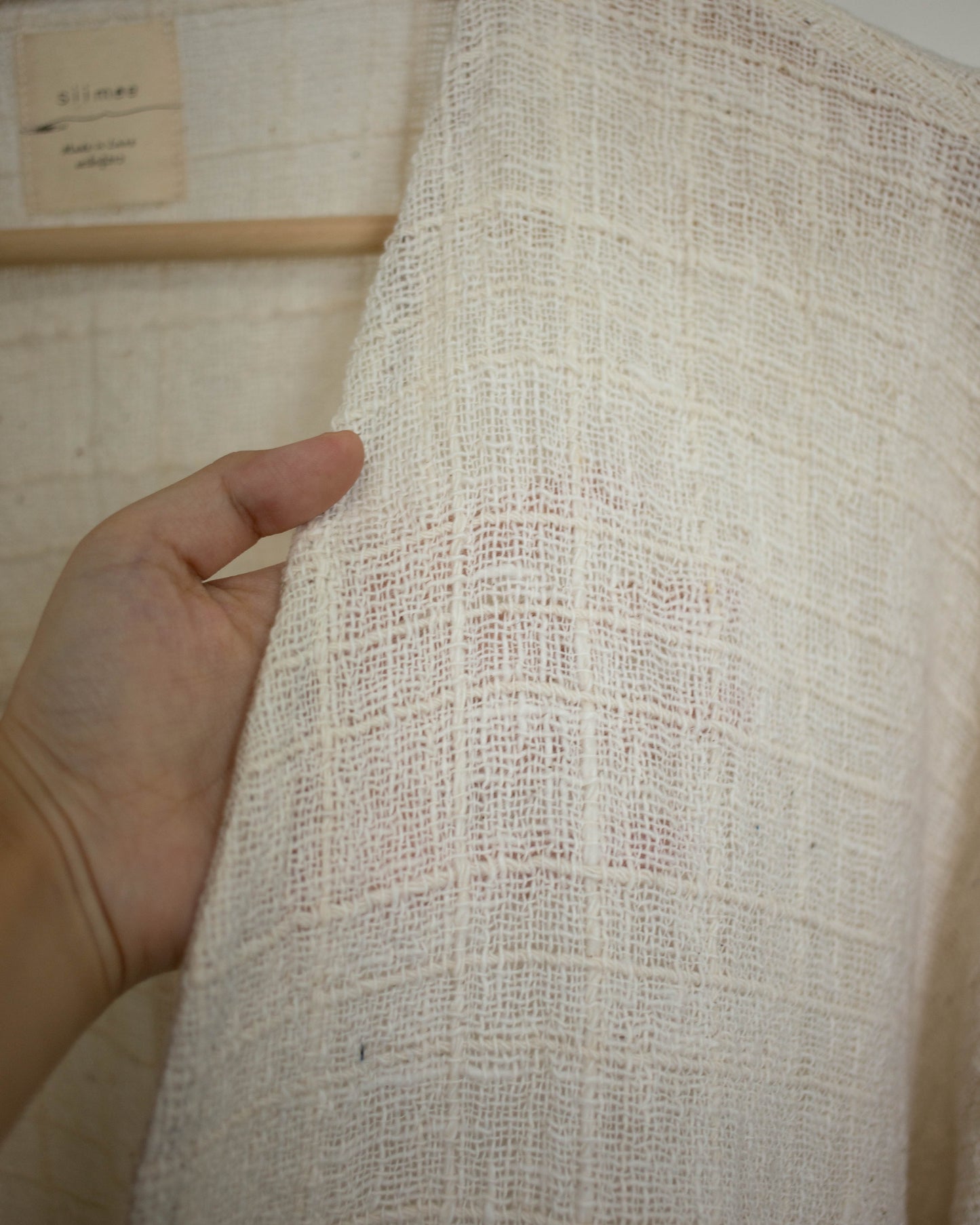 yula haori jacket 透かし生成り