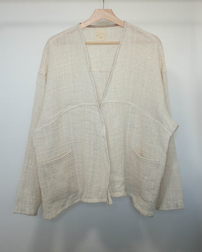 yula haori jacket 透かし生成り
